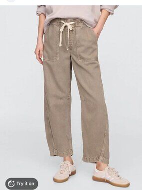 Gap Factory SuperSoft Pull-On Barrel Jeans